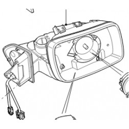 LR041873 | Retrovisore RH LHD, Senza videocamera ant., Senza retrovisore elettrico, Con Specchio Con Memoria, Senza luce individuale